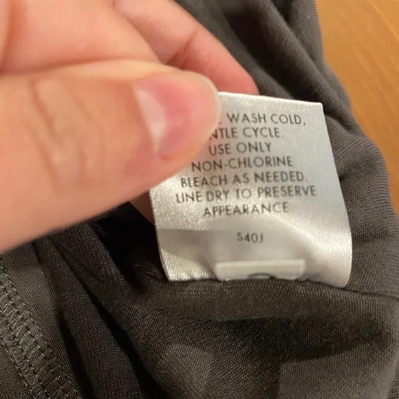 Eileen fisher women sustainable organic cotton funnel neck jacket sz L gray - Picture 9 of 9